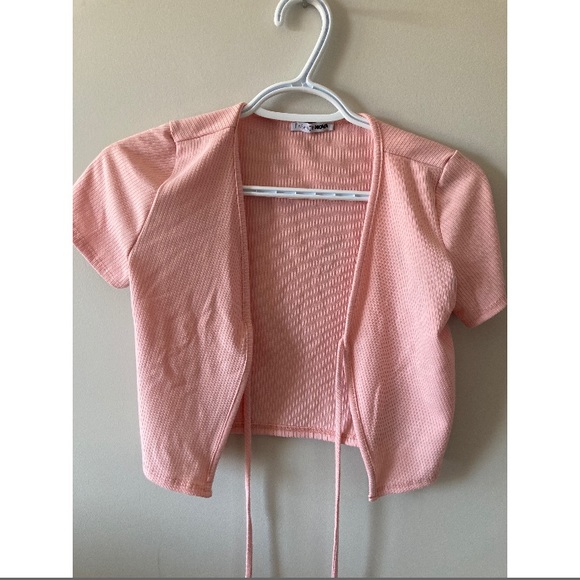 PINK TIE UP FRONT TOP - Picture 3 of 6